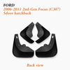 Hatchback Car Splash Shields fit 2006-2021 Ford Focus (C307)