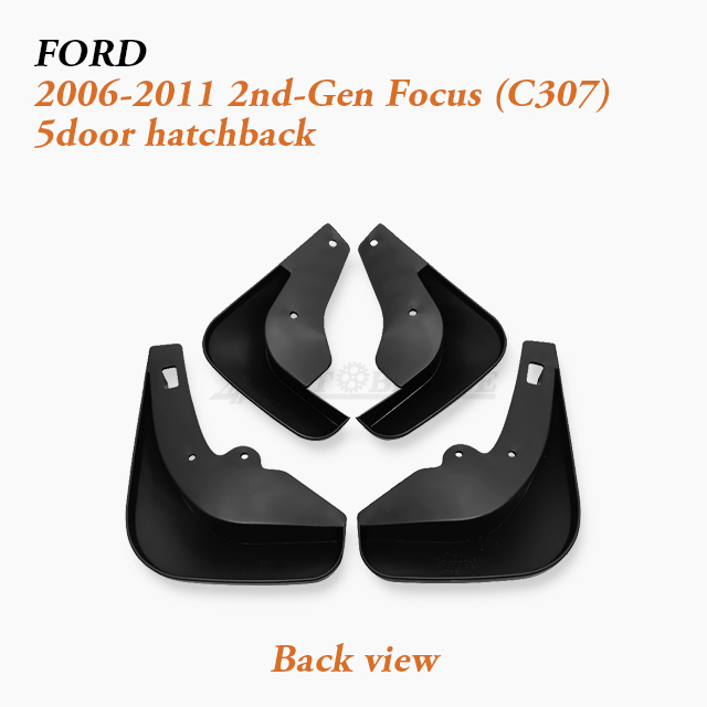 Hatchback Car Splash Shields fit 2006-2021 Ford Focus (C307)