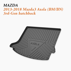 2013–Present Mazda3 Axela Trunk Mat | Seamless cargo coverage with raised‑edge protection