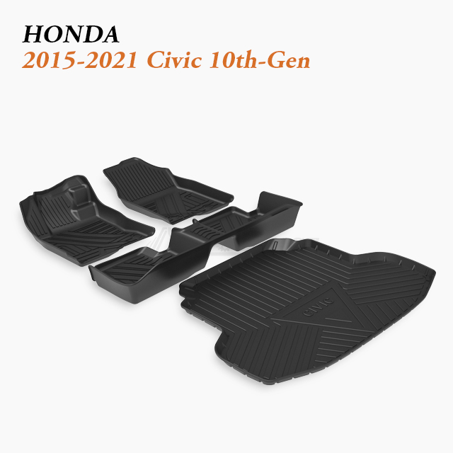 Floor Liner and Trunk Set Wholesale for 2011-Present Honda Civic (9/10/11-gen)