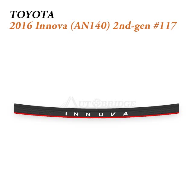 2012-Present Toyota Innova Rear Bumper Protector for Versatile Family and Fleet MPV Loading