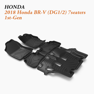 Customized SUV Floor Mats Wholesales fit 2018 Honda BR-V (DG1/2) Right Traffic 7seaters 1st-Gen